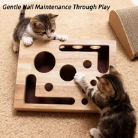 Vente en gros d'usine, jouet de labyrinthe pour chat en bois massif, amusant et stimulant pour les chats d'intérieur