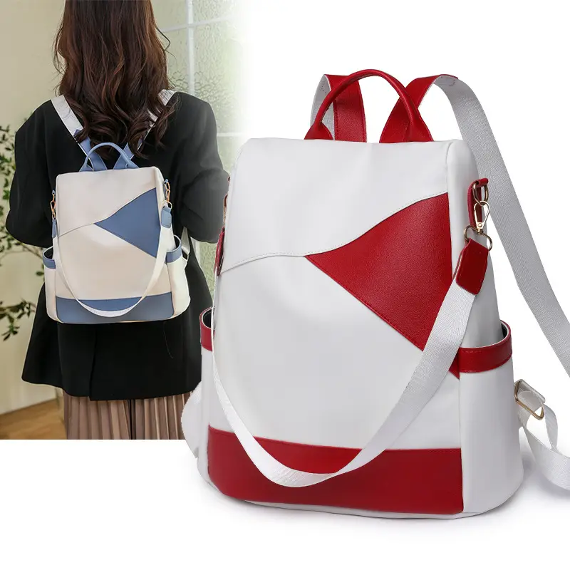 नई शहरी सरल और उदार बड़े क्षमता विपरीत रंग सिलाई महिलाओं के बैग यात्रा एकल कंधे हैंडबैग