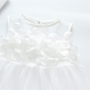 Vestidos de algodão para bebês, nova moda bonita 100% algodão renda bebê aniversário mini infantil menina bebê segmento de flor vestidos - Product Image 4