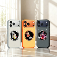 Coque de téléphone de luxe mate JOYPORODO I-P8 pour iPhone 17 Pro Max avec support anneau multifonctionnel et protection d'écran tactile ronde