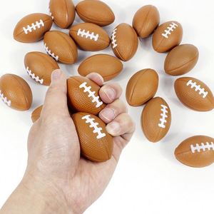 Mini Balón de Fútbol de Espuma para Aliviar el Estrés, Pequeño Balón Descompresivo, Recuerdos para Fiestas, Premios para Carnaval, Juguete Marrón - Product Image 2