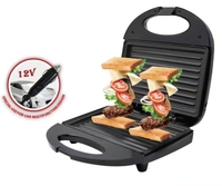 Mini-appareil à sandwich et gaufrier pour voiture avec plaque antiadhésive, alimentation par véhicule