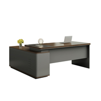 Bureau en bois en forme de L de haute qualité au design moderne pour patron ou PDG Mobilier de bureau fabriqué selon des normes élevées