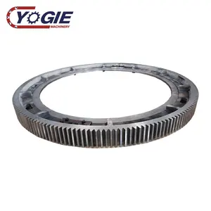 Luoyang Yogie 42CrMo Rotary Kiln Ball Mill Dryer Casting Steel Large Diameter Half Girth Gear Spur Large Ring Gear