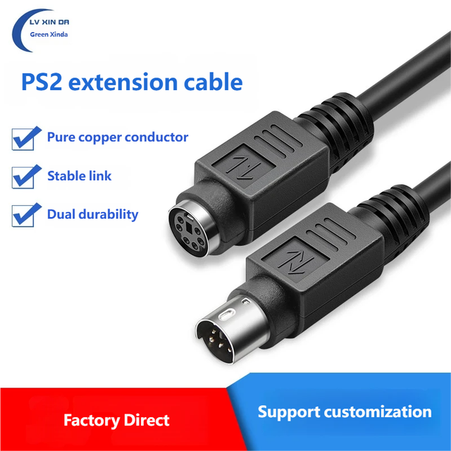 LVXINDA PS/2 Extension Cable Data Cable Male to Female/Male to Male/Female to Female