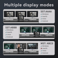 Adaptateur DP vers Triple DP |    Répartiteur 3 voies 4K 60Hz |   Entrée d'alimentation USB-C 5V2A |   Hub MST multi-écrans
