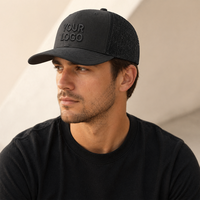 Casquette de camionneur classique haut de gamme en maille respirante et imperméable avec patch tissé personnalisé pour la promotion de la marque, idéale pour le hip-hop, les activités de plein air, la plage et le cyclisme