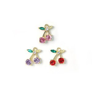 <span class=keywords><strong>Cherry</strong></span> Dangle Nail Piercing Rhinestones Collar Colgante Accesorios Nail Charms Diamond Gems 3D Jewelry Rings para Nail Tips - Product Image 6