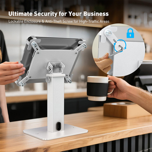 Adjustable Aluminum Alloy <strong>Tablet</strong> <strong>Stand</strong> Secure Locking Foldable Height Multi-Angle Ergonomic iPad Compatible Non-Slip Rubber Pads - Product Image 6