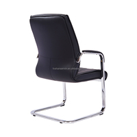 Chaises de bureau Salle d'attente exécutive pour chaises visiteurs Chaise de réunion en cuir PU noir