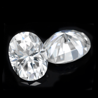 Yüksek kaliteli Lab yetiştirilen Oval Moissanite elmas DEF beyaz renk mükemmel kesim VVS 1 karat takı yapımı için