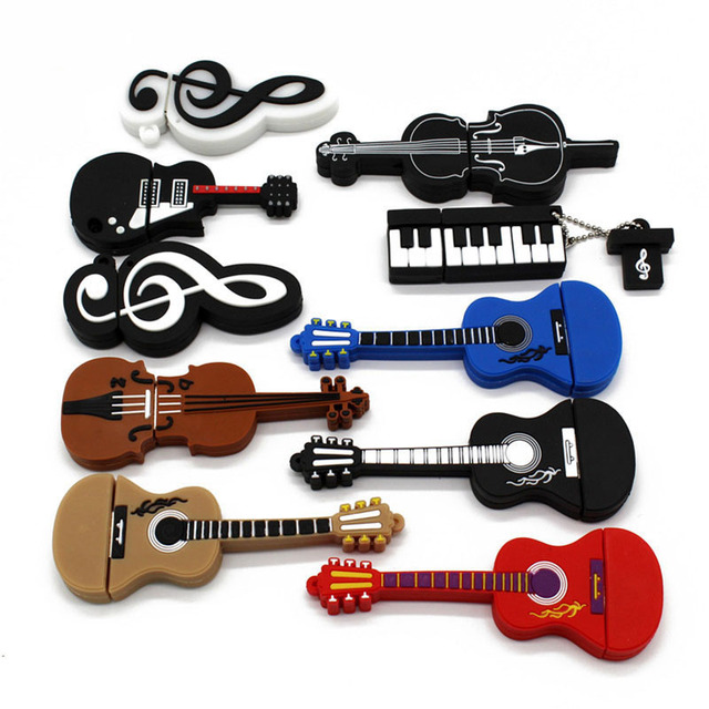 Guitar USB Flash Drive Violin / Piano / Guitar Pendrive Usb 2.0 Flash Disk USB 3.0 Memory Stick