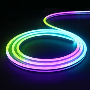Offre Spéciale 1cm coupe 5M/10M/50M/100M Ip67 RGB RGBIC Silicone Led néon lumière bande 24V Flexible souple flexible pour entrepôts - Product Image 5