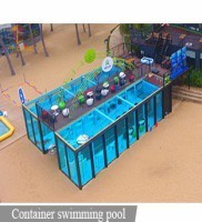 Conception moderne structure modulaire en acier inoxydable bon marché piscine extérieure préfabriquée conteneur d'expédition
