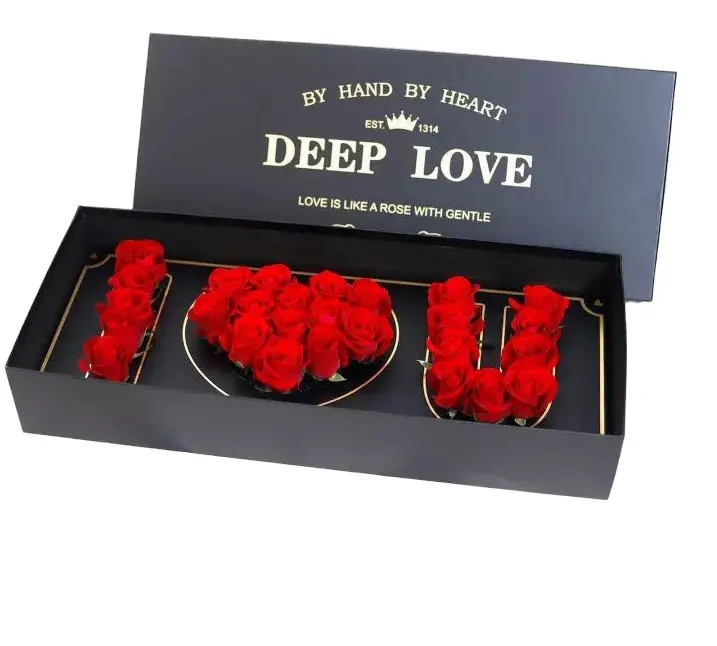 Custom Sweet Luxe Ik Hou Van Je Bloembak Voor Valentijnsdaggeschenken 2024 Deep Love Mom Flower Box Fathers Day