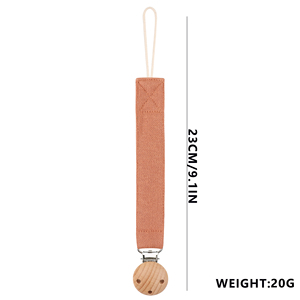 Producto para Bebés, Mordedor <span class=keywords><strong>de</strong></span> Algodón Tejido a Crochet con Clip <span class=keywords><strong>de</strong></span> Madera, Cadena para Chupón para Recién Nacidos - Product Image 3