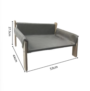 2025 Neues erhöhtes Massivholz-Katzen sofa mit abnehmbarem, weichem Matratzen bezug und Katzen hängematte - Product Image 3