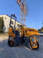 Rouleau compresseur vibrant à double tambour ST1500 de 1,5 tonne, mini-rouleau compresseur routier