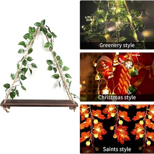Appendiabiti 2 set per la decorazione della parete della boemia edera artificiale LED strip floating rack per camera <span class=keywords><strong>da</strong></span> letto bagno soggiorno nursery <span class=keywords><strong>corri</strong></span> - Product Image 6