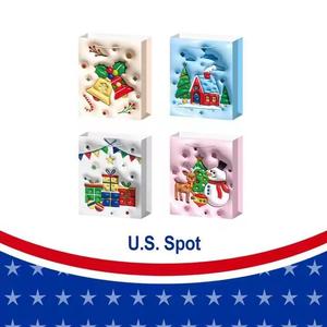 Sacs cadeaux de Noël américains rouges avec motif Père Noël, emballage plastique jetable pour enfants et adultes, cadeaux de fêtes - Product Image 3