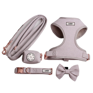 Pecheras mascotas conjunto colete para cachorro, 5 peças, veludo, com gravata borboleta, para animais de estimação - Product Image 1