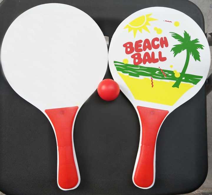 Factory Hot Selling New Design Wooden Beach Racket With Ball and Net ...