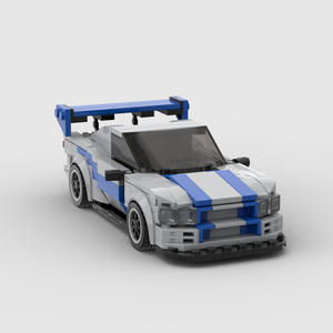 Briques MOC Skyline R34 <span class=keywords><strong>Fast</strong></span> <span class=keywords><strong>Furious</strong></span> <span class=keywords><strong>Voiture</strong></span> de course sportive Véhicule Speed Champion Racer Blocs de construction Jouets pour enfants - Product Image 3