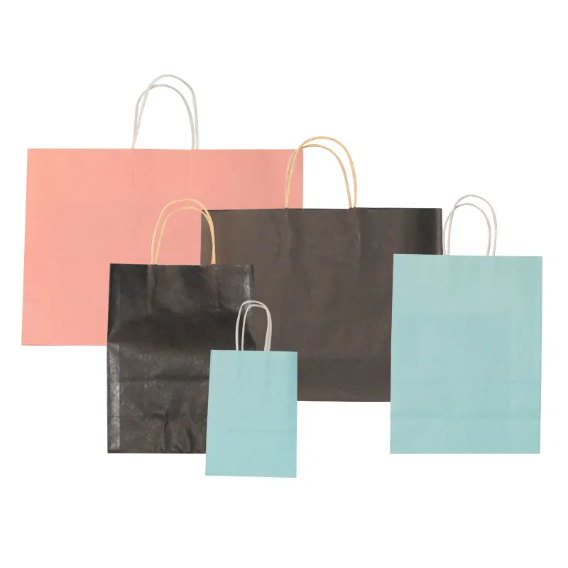 OEM ürün özelleştirmek tasarım 100% geri dönüşümlü siyah kağıt, ambalaj yayıncı şirket için alışveriş hediye Tote çanta/