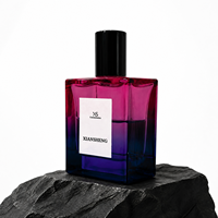 Prix d'usine – Flacon pulvérisateur de parfum rectangulaire vide, rechargeable, à brume fine, de haute qualité, avec capuchon noir – 30 ml, 50 ml, 100 ml