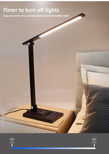 <span class=keywords><strong>Lampe</strong></span> de bureau <span class=keywords><strong>LED</strong></span> S, 5 modes d'éclairage, contrôle tactile, aluminium, chargeur <span class=keywords><strong>sans</strong></span> <span class=keywords><strong>fil</strong></span> 10W, <span class=keywords><strong>lampe</strong></span> de studio pour l'étude, <span class=keywords><strong>pince</strong></span> pour étudiants - Product Image 3