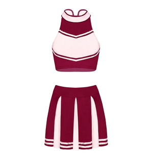 Ensemble d'uniformes de cheerleading personnalisés, jupe et haut pour équipe de cheerleading, vêtements de sport par sublimation, vente en gros, fabricant OEM ODM - Product Image 4