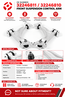 Bras de suspension inférieur avant gauche et droit 32246811 32246810 pour Volvo XC60 XC90, pièces de suspension automobile