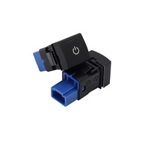 Interruptor de botón azul para salpicadero de coche, luz LED para Toyota, acamry, Hiace, Corolla, Land Cruiser, Prado 150, RAV4, Altis 2018 +, 12V, 3A, nuevo