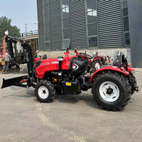 4WD Mini-Traktor Baggerlader 60PS 70PS Hydraulischer Frontlader Heckbagger für Landwirtschaft Bau und Grabarbeiten