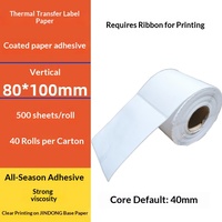 Papel Recubierto para Transferencia Térmica, Etiquetas Autoadhesivas para Impresión de Códigos de Barras 100*100*80*60*50*40*30, Uso Agrícola, en Stock