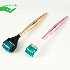 Écologique 0.5mm Réel Individuel 192 Aiguilles En Acier Inoxydable Avantages Pour La Peau <span class=keywords><strong>Cheveux</strong></span> Barbe <span class=keywords><strong>Dermaroller</strong></span> avec Tête De Rouleau Remplaçable - Product Image 1