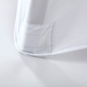Housses de chaise extensibles en polyester et élasthanne, lavables, pour fêtes, mariages, banquets et événements, coloris blanc uni et noir, pour Noël - Product Image 4