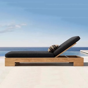 Ensemble de mobilier d'extérieur pour complexe hôtelier, chaises longues de piscine, chaises longues de jardin en teck pour hôtel et resort - Product Image 2