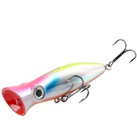 Umpan Pancing Popper FJORD untuk Air Asin, Ikan Besar, 80mm 14g, Umpan Popper Mengapung, Aksesoris Pancing, Umpan Keras Buatan