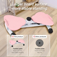 Bellewins Plateforme de torsion extra large pour la taille, capacité de charge 300 LBS, antidérapante, pour le remodelage corporel, avec massage