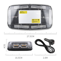 11 Zoll 36 LED High Bright Auto Dach Warn blitz Licht leiste Magnetisch Weiß Bernstein LED Not blinklicht 12V-24V