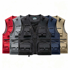 BUBBA Outdoor Fly Fishing Vest Lightweight Quick Dry Multi Pocket Waistcoat for Men with <strong>Rod</strong> <strong>Holder</strong> - Product Image 1
