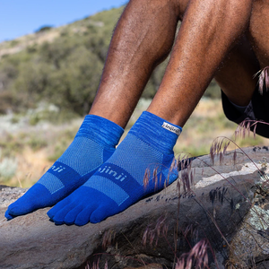 Benutzer definiertes Logo <span class=keywords><strong>INJINJI</strong></span> Trail Mittelgewicht Mini Crew No Show Coolmax Zehen socken - Product Image 1