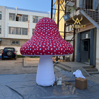 Ballon gonflable personnalisé en forme de champignon de 3 m avec lumière LED pour la décoration de fête sur le thème de la forêt, champignon publicitaire gonflable