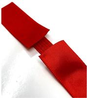 Ruban en satin rouge de luxe personnalisé OKAY avec logo, nœud pour boîte cadeau, pour les occasions de Noël