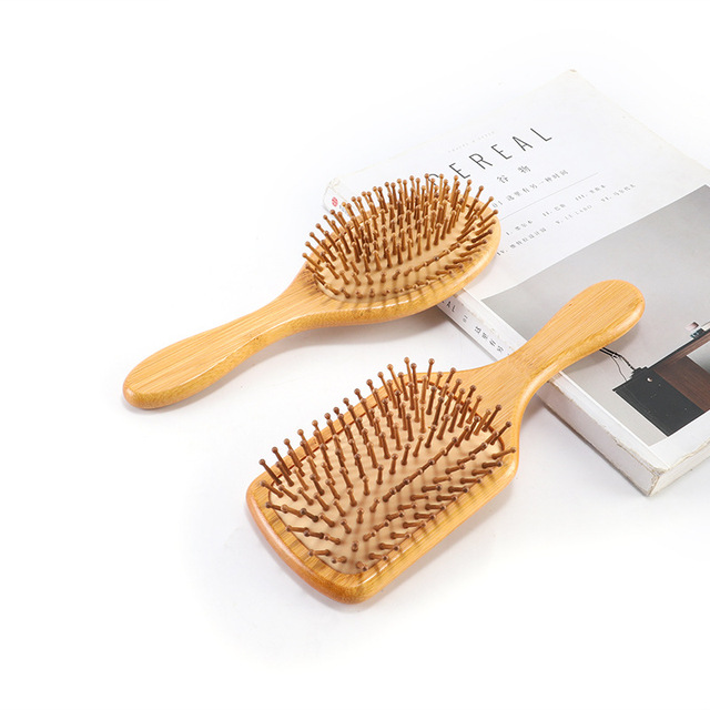 Top Sale Eco-friendly Bamboo Hair Comb & Hare Comb Brush with Wooden Massage Cushion Fashionable for Hair Smooth Home Use