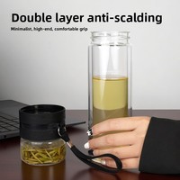 Bouteille d'eau en verre borosilicate haute résistance, séparation thé/eau, anti-explosion, résistante aux hautes températures, isolation portable