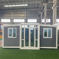 Villa préfabriquée de luxe extensible de 20 pieds ou 40 pieds, maison conteneur portable, 3 chambres, design moderne, hôtel/appartement résistant aux ouragans