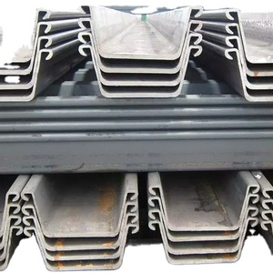 S270gp Pu2 750x220mm U Z Type Profilés en acier laminés à chaud et formés à froid pour mur de soutènement en <span class=keywords><strong>béton</strong></span>, fabriqués en Chine, 400*100*10.5mm - Product Image 1