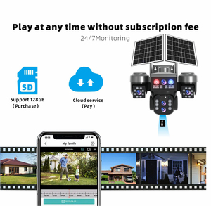 Năng lượng mặt trời lũ ánh sáng với máy ảnh <span class=keywords><strong>4G</strong></span> camera giám sát năng lượng mặt trời Camera An Ninh với thẻ Sim - Product Image 4